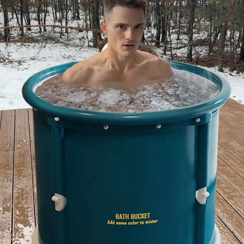 6 Layer PVC Best Quality Freeinstalling Flexible Portable Ice Bath Tub for Adults Shower Stall ice bath hot bath