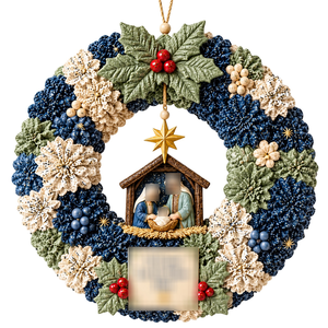 Kit de Manualidades para Hacer Coronas de Navidad con Tela 3D, Decoración Navideña para la Puerta Principal del Hogar para Adultos, Coronas Navideñas para la Puerta Principal - Product Image 1