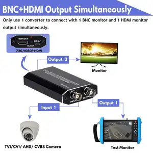 TVI/CVI/AHD HDMI dönüştürücü Full HD 4K 720P/ 1080P/ 3MP/ 4MP/ 5MP BNC HDMI Video adaptör monitör HDTV dvr