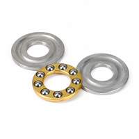 Rodamiento de Bolas de Empuje Plano F5-12, F5-12M 5x12x4mm, Rodamientos de Bolas Axiales Miniatura de Alta Velocidad y Precisión, de Acero Cromado