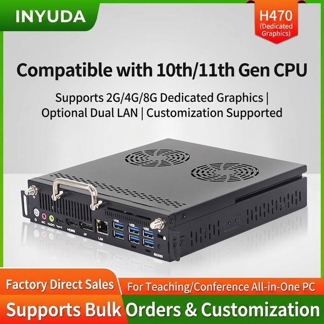Wholesale OPS Mini Computer I3-10100 CPU Industrial Digital Signage Interactive Display Desktop Processor Windows 11 OPS PC