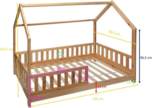 <span class=keywords><strong>Letto</strong></span> a <span class=keywords><strong>capanna</strong></span> <span class=keywords><strong>Montessori</strong></span> moderno in legno massello di pino, resistente, per bambini e bambine, con dimensioni personalizzabili, mobili per camera da <span class=keywords><strong>letto</strong></span> - Product Image 6