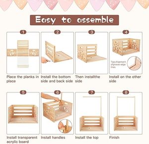 Armario <span class=keywords><strong>de</strong></span> caja <span class=keywords><strong>de</strong></span> madera para Baby Shower-Cesta <span class=keywords><strong>de</strong></span> bebé neutral <span class=keywords><strong>de</strong></span> género Regalos <span class=keywords><strong>de</strong></span> bienvenida Bebé <span class=keywords><strong>Embarazo</strong></span> Regalos para nuevos padres - Product Image 3