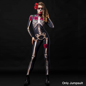 Disfraz <span class=keywords><strong>de</strong></span> fantasma escalofriante para mujer adulta, mono Sexy <span class=keywords><strong>de</strong></span> esqueleto <span class=keywords><strong>de</strong></span> rosa para Halloween, mono del diablo para niña pequeña, fiesta <span class=keywords><strong>de</strong></span> <span class=keywords><strong>carnaval</strong></span>, Día <span class=keywords><strong>de</strong></span> los muertos - Product Image 5