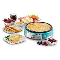 Crêpière Électrique Ariete 1000W 31cm PARTY TIME, Plaque Antiadhésive Celeste, Contrôle de Température, Nettoyage Facile