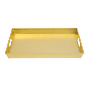 Plateaux en plastique isolants à poignée dorée et argentée de luxe, <span class=keywords><strong>assiette</strong></span> à dîner pour le service de <span class=keywords><strong>mariage</strong></span> - Product Image 2