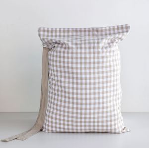 Embroidered Buffalo Plaid Drawstring <b>Christmas</b> Present Bag Monogram Sublimation Gingham <b>Santa</b> Sack for Party Decor - Product Image 4