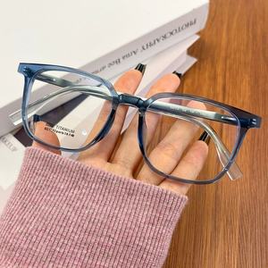 แว่นตาสำหรับ<span class=keywords><strong>ผู้ชาย</strong></span>กรอบใหญ่สีเทาใส TR90คุณภาพสูงกรอบสี่เหลี่ยมน้ำหนักเบาพิเศษแบบเกาหลีทันสมัยไม่แต่งหน้ามหัศจรรย์ - Product Image 2