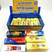 Jouet anti-stress en forme de beurre à remontée lente pour adultes et enfants, motif drapeau américain, jouet sensoriel à presser en mousse PU souple