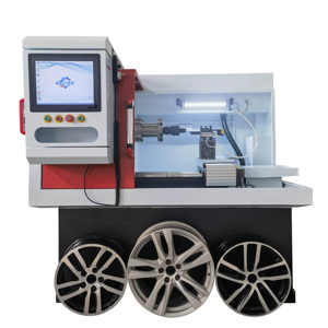 Gookitech Nhiệm Vụ Nặng Nề Duy Nhất <span class=keywords><strong>CNC</strong></span> Máy Tiện Bánh Xe Hợp Kim Kim Cương Cắt Độ Chính Xác Cao Tự Động Ngang Thiết Kế Đánh Bóng Các Tính năng - Product Image 3