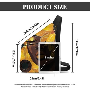 Sacs de designer de luxe de haute qualité personnalisé afro-américain femme noire tournesol étanche élégant hommes grande capacité sac à bandoulière sacs à bandoulière - Product Image 6