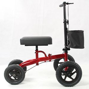 Dosing Four Wheel <b>Walker</b> Foldable Red With Seat For <b>Elderly</b> Rehabilitation Use - Product Image 3