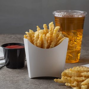 Emballage personnalisé pour poulet frit à emporter, logo écologique, petits contenants blancs pour frites, boîtes jetables pour frites, restauration rapide - Product Image 3