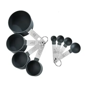 8-PACK Kitchen measuring tools Stainless Steel Handles Measuring Cups And Spoons Set