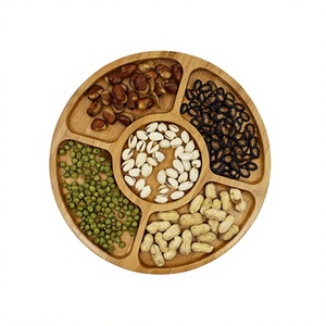 Plato de madera de diseño clásico para servir dátiles, bandeja redonda de la más alta calidad para servir postres, ideal para fiestas. - Product Image 1