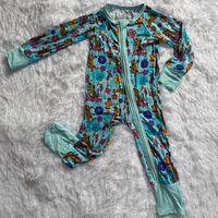 Vêtements pour nouveau-nés en bambou, combinaison de sommeil d'hiver, pyjama pour nouveau-nés, combinaison à fermeture éclair, combinaison d'hiver pour bébé, combinaison animale