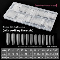 Ultra-mince givré couverture complète Nail Art Extension Patch chiens français Traceless Salon spécial doigt Application échelle ligne ongles