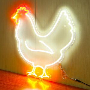 Letrero Luminoso Personalizado con Letras Iluminadas, Publicidad Acrílica de Bienvenida, Letreros de Neón LED con Forma de Gallina, Fabricación - Product Image 3
