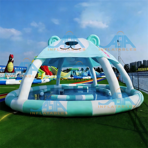 Grande <span class=keywords><strong>piscine</strong></span> gonflable de jardin extérieure pour adultes, enfants et familles, en PVC plastique, avec <span class=keywords><strong>couverture</strong></span> de tente - Product Image 5