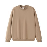 Fabricants de vêtements personnalisés 350 grammes Polyester coton coupe surdimensionnée à manches longues col rond sweat pour l'automne/hiver