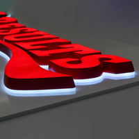 Nouvelles lettres en acrylique éclairées par LED RGB, étanches IP65, 4 pieds, logo rétroéclairé mural pour la publicité dans les centres commerciaux