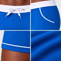 Shorts de bain pour hommes à séchage rapide, résistants au chlore, avec ceinture élastique blanche et passepoil contrastant