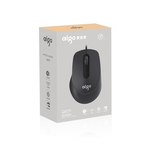 Aigo Q829 Wired Optical <b>Mouse</b> 1200 Dpi Ergonomic Right Hand Business Use - Product Image 1