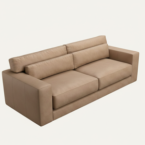 Canapé deux places en cuir véritable Bergen Premium, luxe européen, confort moderne, mobilier de salon haut de gamme, design d'atelier - Product Image 6