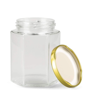Pot en verre transparent rond de qualité alimentaire de 25 ml à 1000 ml pour confiture, miel, gelée, avec couvercle hermétique en métal - Product Image 3
