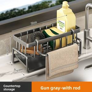 Organizzatore per Materiale da Lavapiatti Porta Spugna per Rubinetto del Lavello da Cucina Accessori per l'Organizzazione della Cucina - Product Image 6