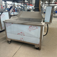 Friteuse carrée automatique avec contrôle de la température, friteuse carrée à huile et à eau pour le tofu et les produits à base de haricots