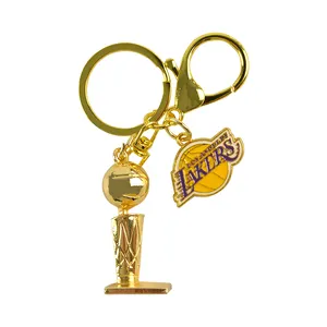 Customize Logo Keychain Soccer Basketball Cup Football Match Race Souvenir Sports Gold Plated Medals Silver Trophies Keychains