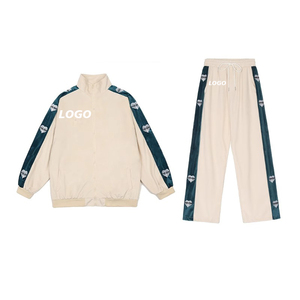 Chất Lượng Cao Người Đàn Ông Của Giản Dị Cotton Thể Thao Quần Áo Thiết Lập Thêu Lỏng Phù Hợp Với Dây Kéo Biểu Tượng Tùy Chỉnh In Cộng Với Kích Thước Áo Khoác Ngoài - Product Image 1