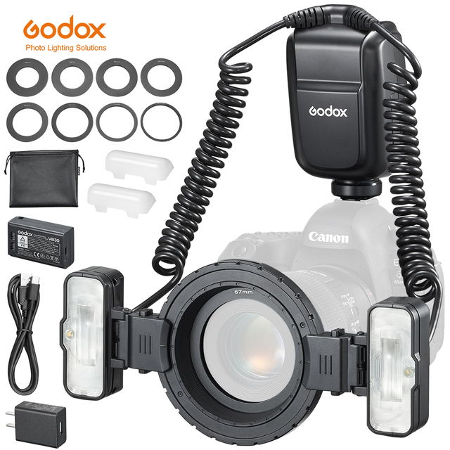 Godox MF-T76 Macro Twin Flash TTL HSS 2.4G Wireless 76Ws Portable Speedlight for for for Camera