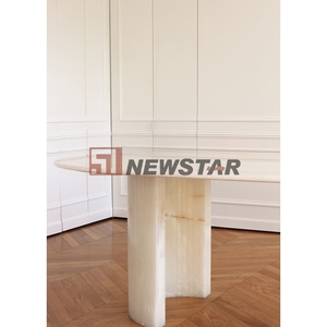 BIỆT THỰ Trắng Onyx bàn ăn thiết kế hiện đại trắng Onyx bàn ăn thiết lập tự nhiên Onyx bảng cho nhà khách sạn căn hộ - Product Image 2