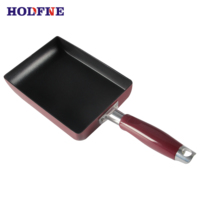 Batterie de cuisine 3 pièces de haute qualité poignée de cuisson des aliments antiadhésive en aluminium avec revêtement personnalisé pour la maison ensemble de casseroles Tamagoyaki