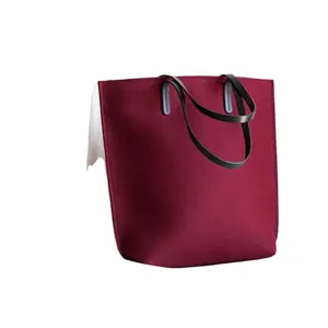 Sac en feutre de laine non tissé écologique personnalisé fourre-tout promotionnel manipulé pour cadeaux pour emballage avec motif de lettre