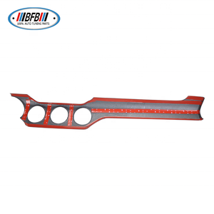 لفورد موستانج + 3 فتحات فتحات من ألياف الكربون الجافة سيارة إضافة على النمط الداخلي تزيين لوحة القيادة ملصق تشذيب لوحة - Product Image 6