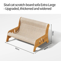 Lit pour chat en sisal et griffoir avec bac à griffoir intégré - Jouet pour chat résistant aux griffures et à l'usure 3,0 kg