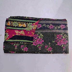 Indian Gold Supplier Cotton Kantha Reversible Old Vintage Throw - Product Image 1
