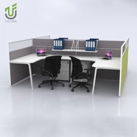 Solution de bureau modulaire en forme de L IULTRA moderne, écologique et durable, système complet de mobilier de bureau en cellules individuelles