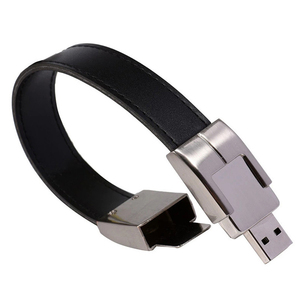 Promozione Logo personalizzato Cle Usb flashdrive braccialetto in pelle Pendrive bracciale usb chiavetta portaoggetti originale - Product Image 5