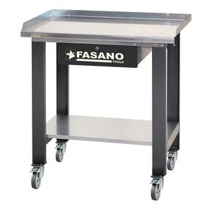 Carrito de trabajo metálico Fasano Tools con cajón y estante de 24x36 pulgadas, mesa de taller móvil de grado industrial - Product Image 1