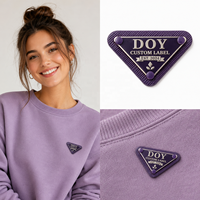 Écussons en cuir PU à coudre de qualité supérieure, étiquettes texturées personnalisées avec logo métallique pour vêtements, sacs, habits et chapeaux