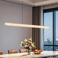 Lampe suspendue de restaurant en albâtre de luxe moderne, décoration minimaliste pour la maison, lustre en marbre, luminaires suspendus