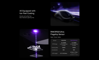 Souris sans fil ATK Blazing Sky U2 Pro Max légère, tri-mode/bi-mode, PAW3395Ultra, souris de jeu et de bureau sans fil BT et filaire