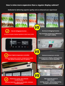 Vitrine Réfrigérée Professionnelle en Acier Inoxydable pour Restaurant, <span class=keywords><strong>avec</strong></span> <span class=keywords><strong>Compartiment</strong></span> Congélateur pour l'Organisation des Ingrédients de Hot Pot (Malatang) - Product Image 6