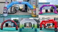 Arche gonflable géante en forme de gorille, décoration d'entrée animale de dessin animé, arche gonflable personnalisée avec logo, fourniture directe, décoration de fête
