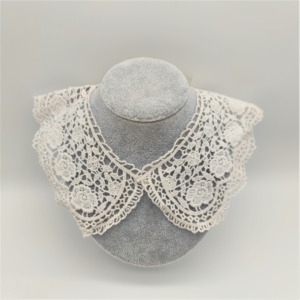 Accesorios de cuello desmontables <span class=keywords><strong>collar</strong></span> de encaje material de encaje negro collares de escote para niños encaje kerah aplikasi - Product Image 4