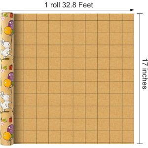 Easter Themed Kraft Wrapping Paper With Bunnies Balloons 1 Roll For Kids Gift Wrap - Product Image 5